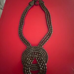 Gun metal grey & black Multi-Strand Necklace